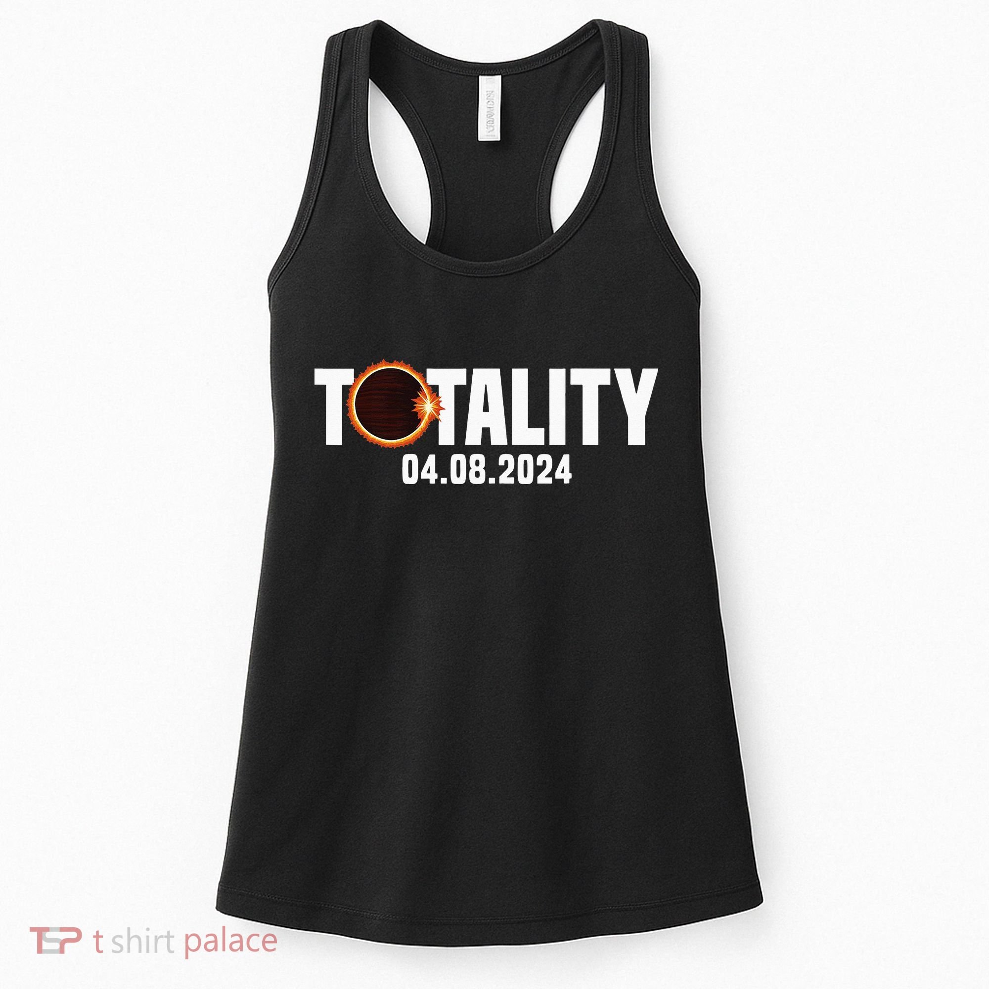 American US Total Totality 04.08.2024 Solar Lunar Eclipse Women's Tank Top