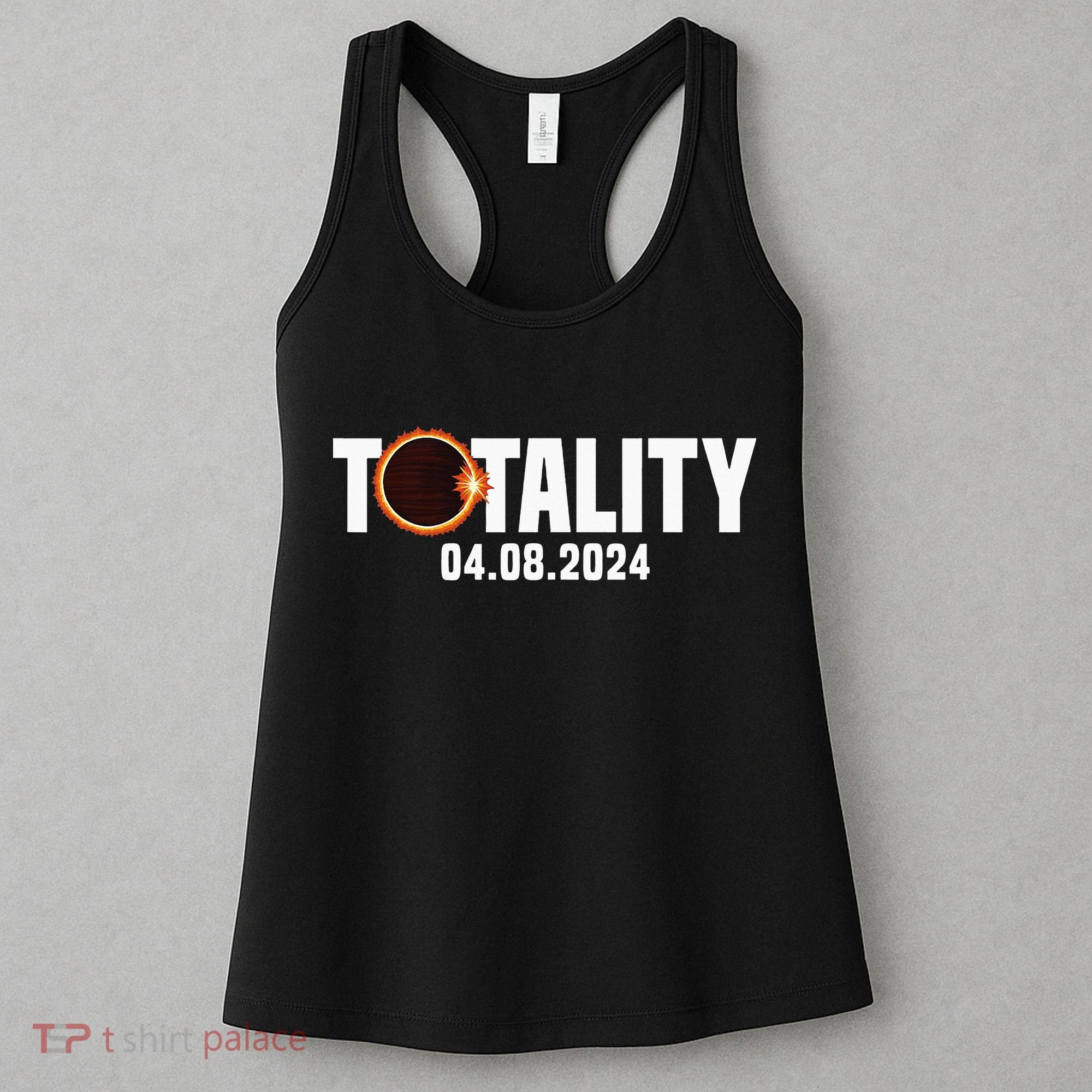 American US Total Totality 04.08.2024 Solar Lunar Eclipse Women's Tank Top