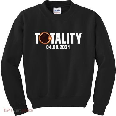 American US Total Totality 04.08.2024 Solar Lunar Eclipse Kids Sweatshirt