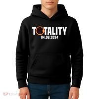 American US Total Totality 04.08.2024 Solar Lunar Eclipse Kids Hoodie thumb 4