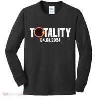 American US Total Totality 04.08.2024 Solar Lunar Eclipse Kids Long Sleeve Shirt thumb 0