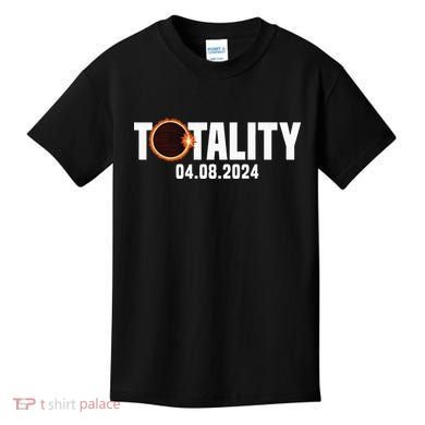 American US Total Totality 04.08.2024 Solar Lunar Eclipse Kids T-Shirt