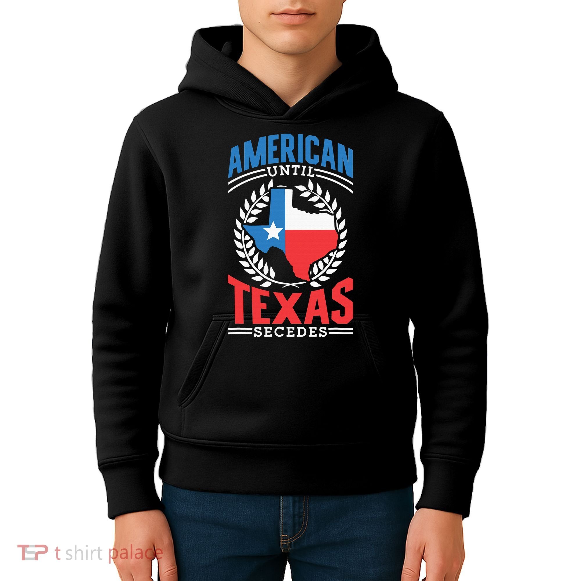 American Until Texas Secedes Sayings Patriotic Texan Pride Kids Hoodie