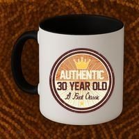 Authentic 30 Year Old Classic 30th Birthday Coffee Mug thumb 2
