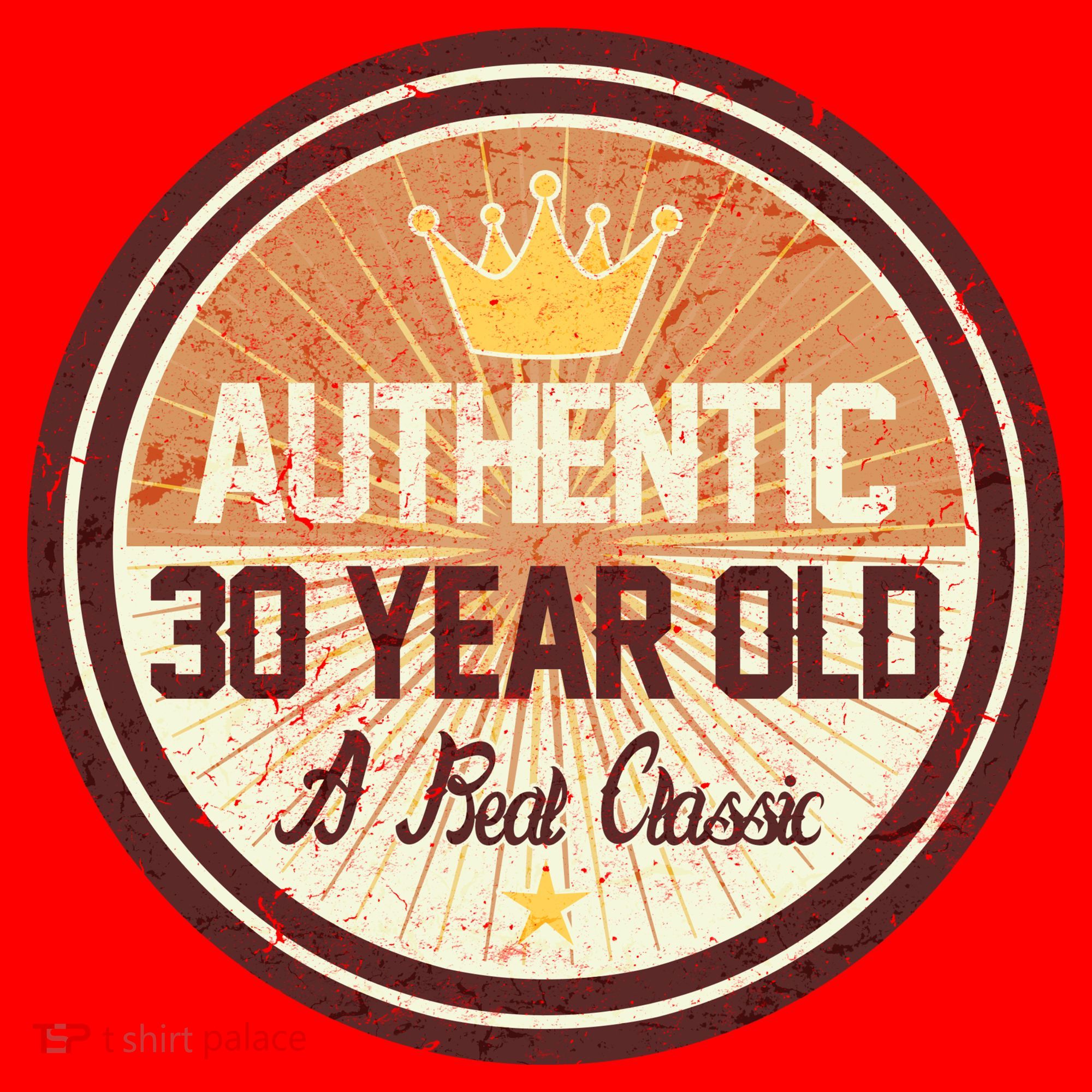 Authentic 30 Year Old Classic 30th Birthday Santa Hat