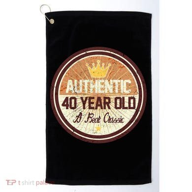 Authentic 40 Year Old Classic 40th Birthday Golf Towel