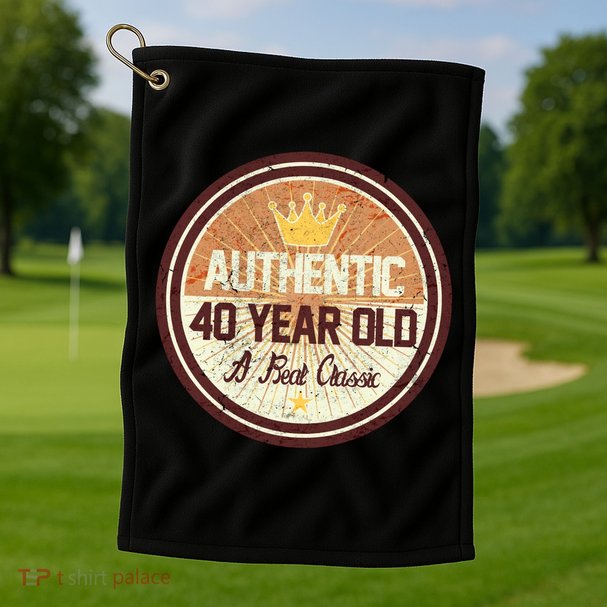 Authentic 40 Year Old Classic 40th Birthday Golf Towel