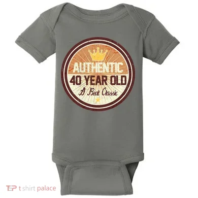 Authentic 40 Year Old Classic 40th Birthday Baby Bodysuit