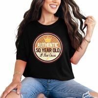 Authentic 50 Year Old Classic 50th Birthday Comfort Colors T-Shirt thumb 0