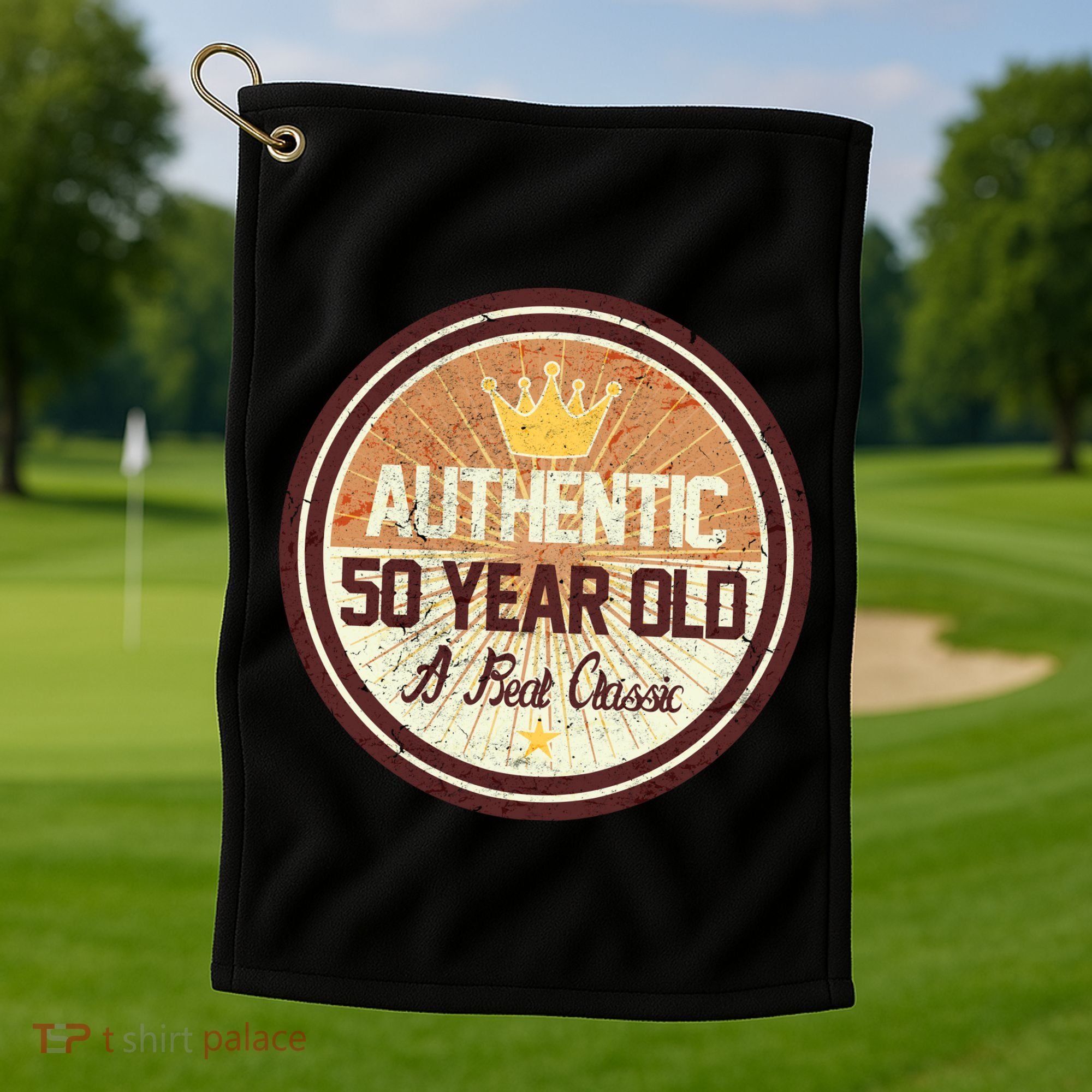 Authentic 50 Year Old Classic 50th Birthday Golf Towel