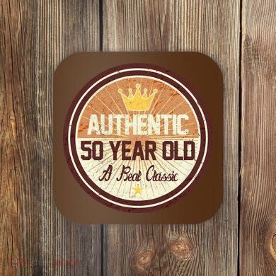 Authentic 50 Year Old Classic 50th Birthday Coaster