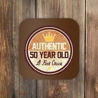 Authentic 50 Year Old Classic 50th Birthday Coaster thumb 0