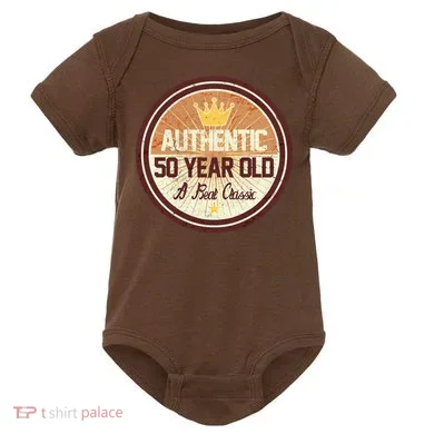 Authentic 50 Year Old Classic 50th Birthday Baby Bodysuit