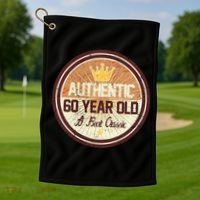 Authentic 60 Year Old Classic 60th Birthday Golf Towel thumb 1