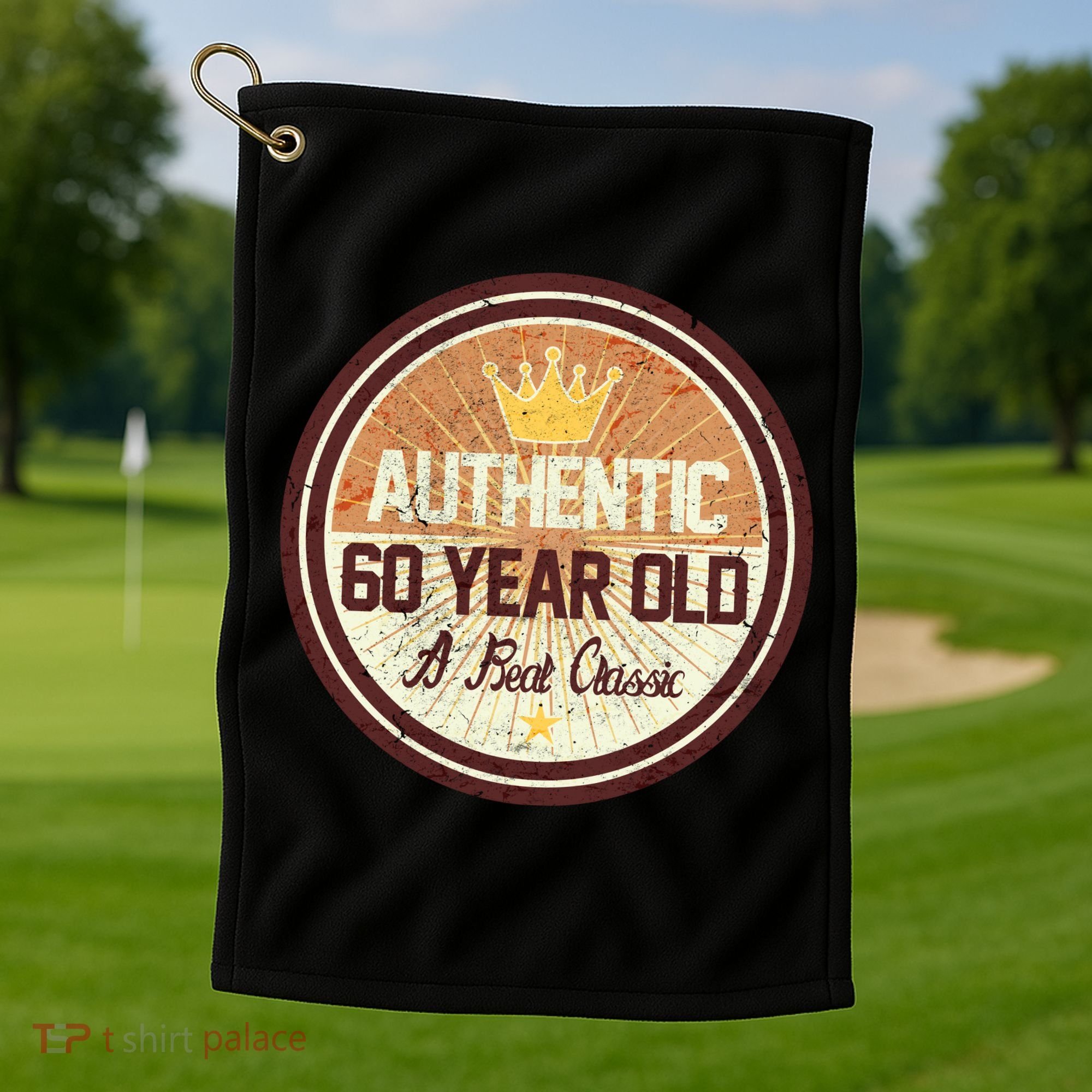 Authentic 60 Year Old Classic 60th Birthday Golf Towel