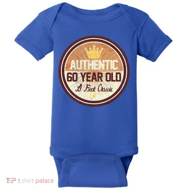 Authentic 60 Year Old Classic 60th Birthday Baby Bodysuit