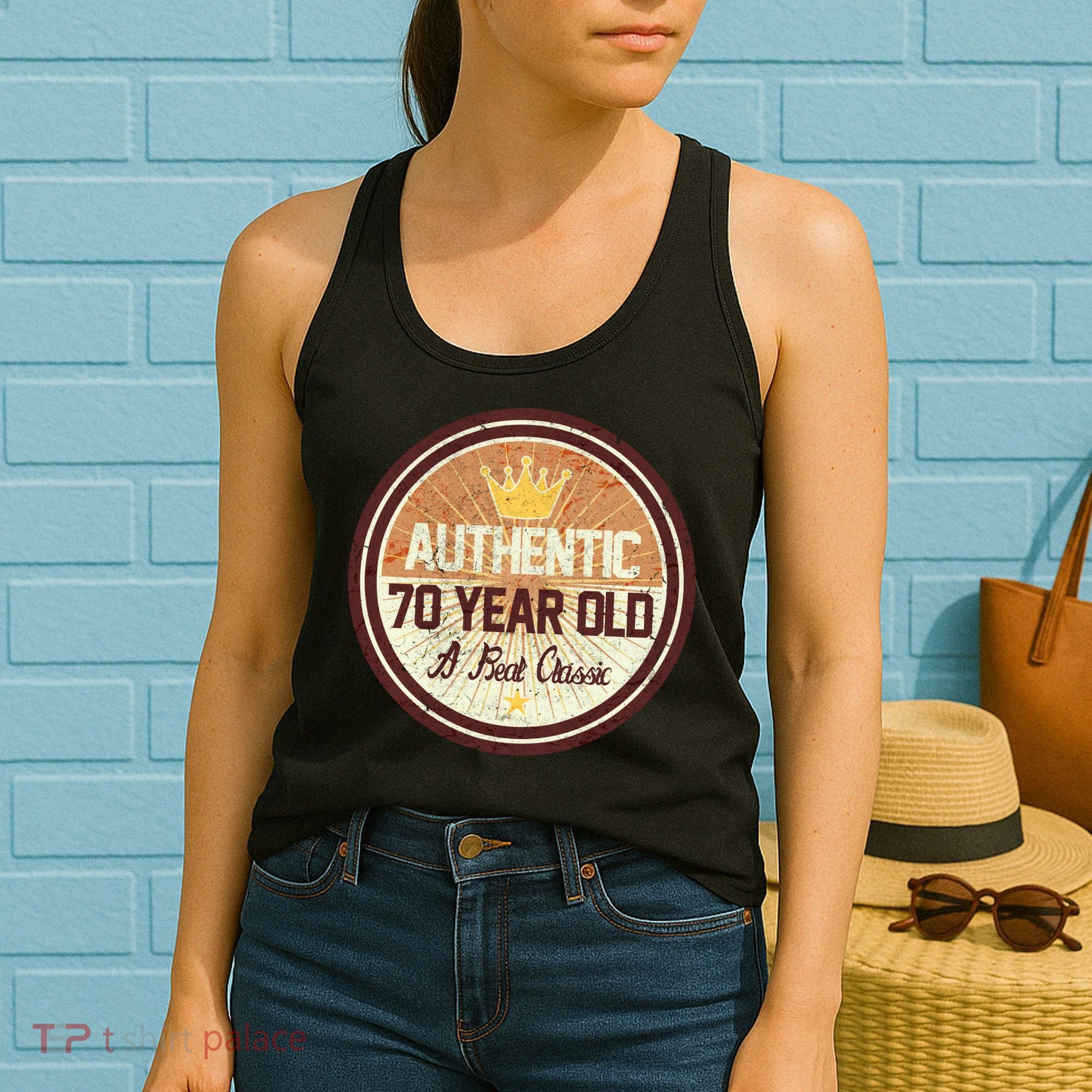Authentic 70 Year Old Classic 70th Birthday Women's Tank Top