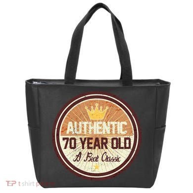 Authentic 70 Year Old Classic 70th Birthday Tote Bag