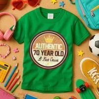 Authentic 70 Year Old Classic 70th Birthday Kids T-Shirt thumb 3