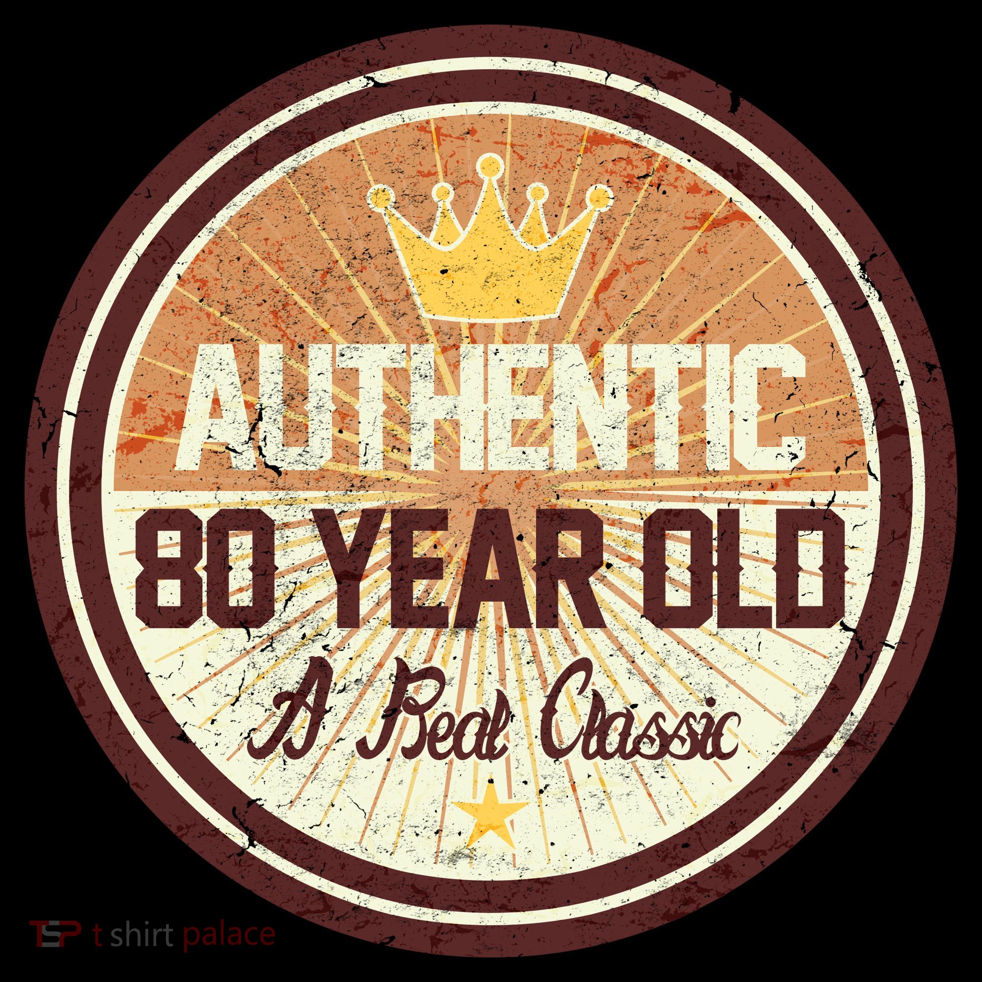 Authentic 80 Year Old Classic 80th Birthday Coaster