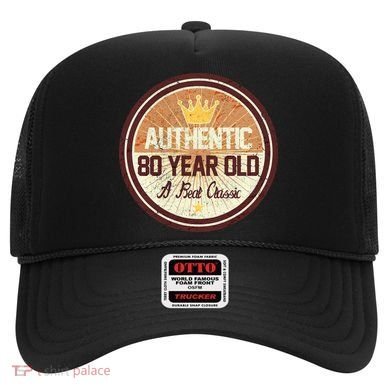 Authentic 80 Year Old Classic 80th Birthday Hat