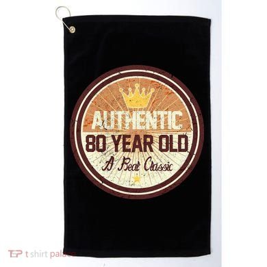 Authentic 80 Year Old Classic 80th Birthday Golf Towel