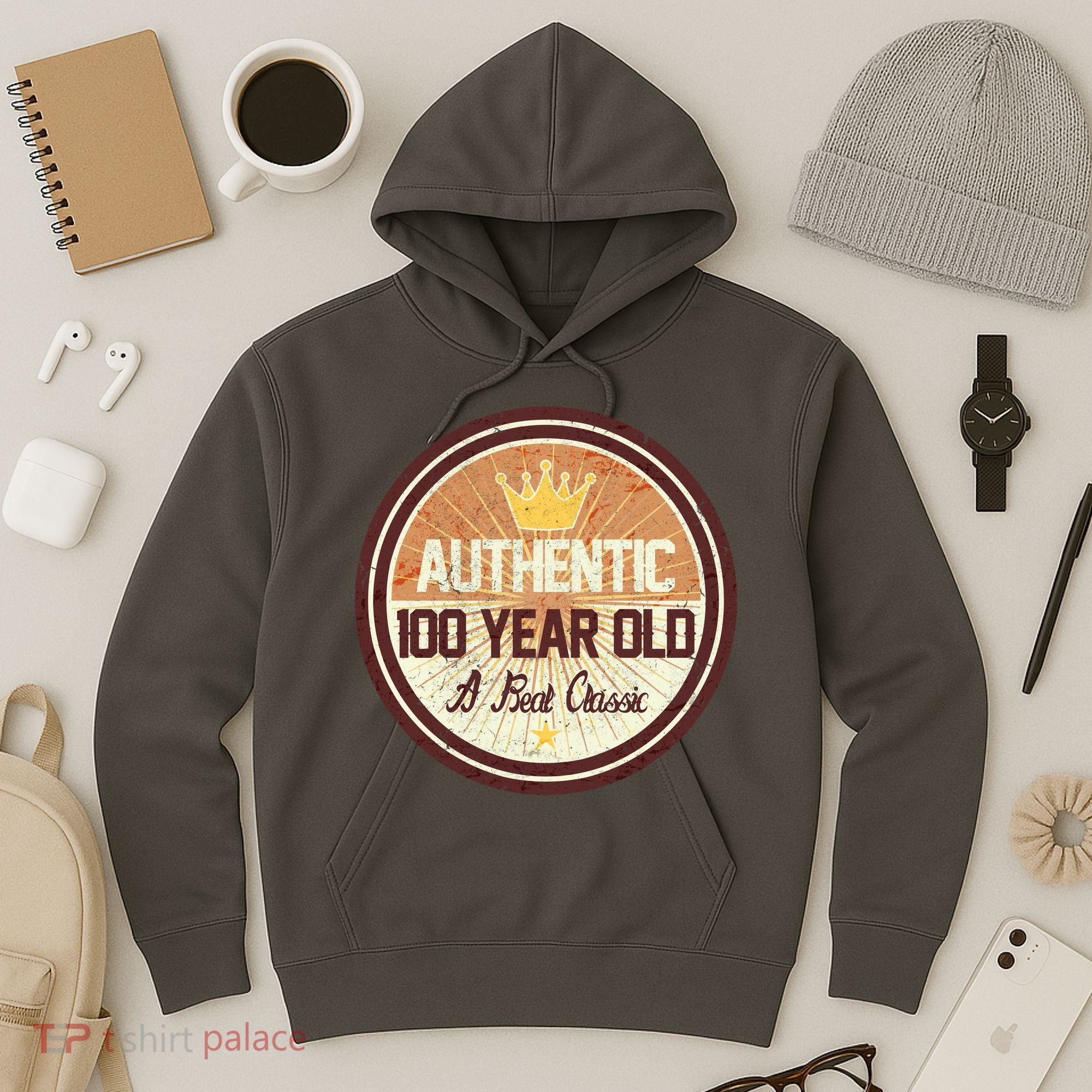 Authentic 90 Year Old Classic 90th Birthday Hoodie