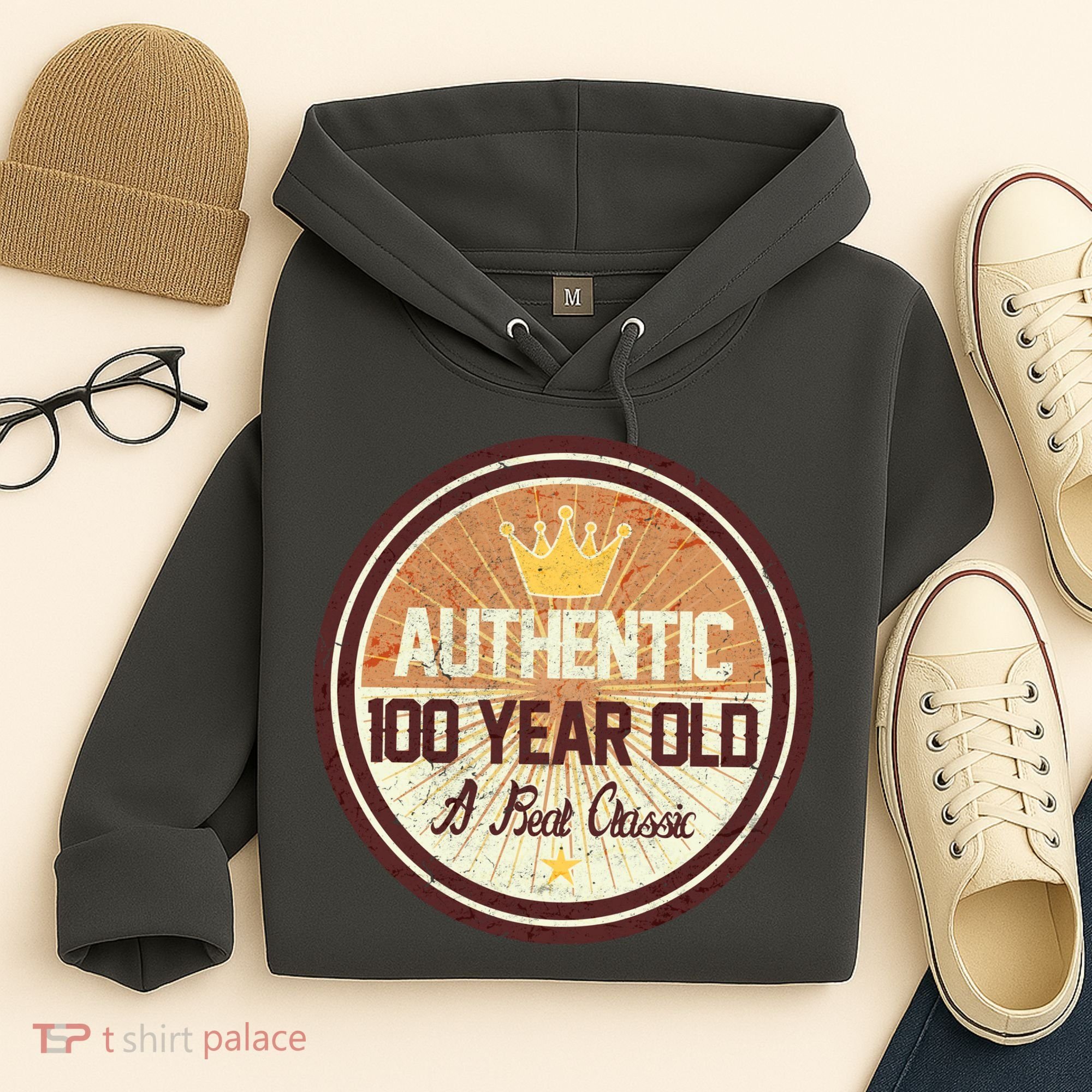 Authentic 90 Year Old Classic 90th Birthday Hoodie