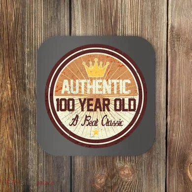 Authentic 90 Year Old Classic 90th Birthday Coaster
