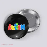 Autism - In A World Where You Can Be Anything BE KIND Button thumb 0