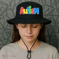 Autism - It's No Prob-llama To Be Different Bucket Hat thumb 3