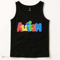 Autism - It's No Prob-llama To Be Different Tank Top thumb 2