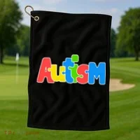 Autism - It's No Prob-llama To Be Different Golf Towel thumb 1