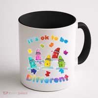 Autism - It's Ok To Be Different Crayons Coffee Mug thumb 1