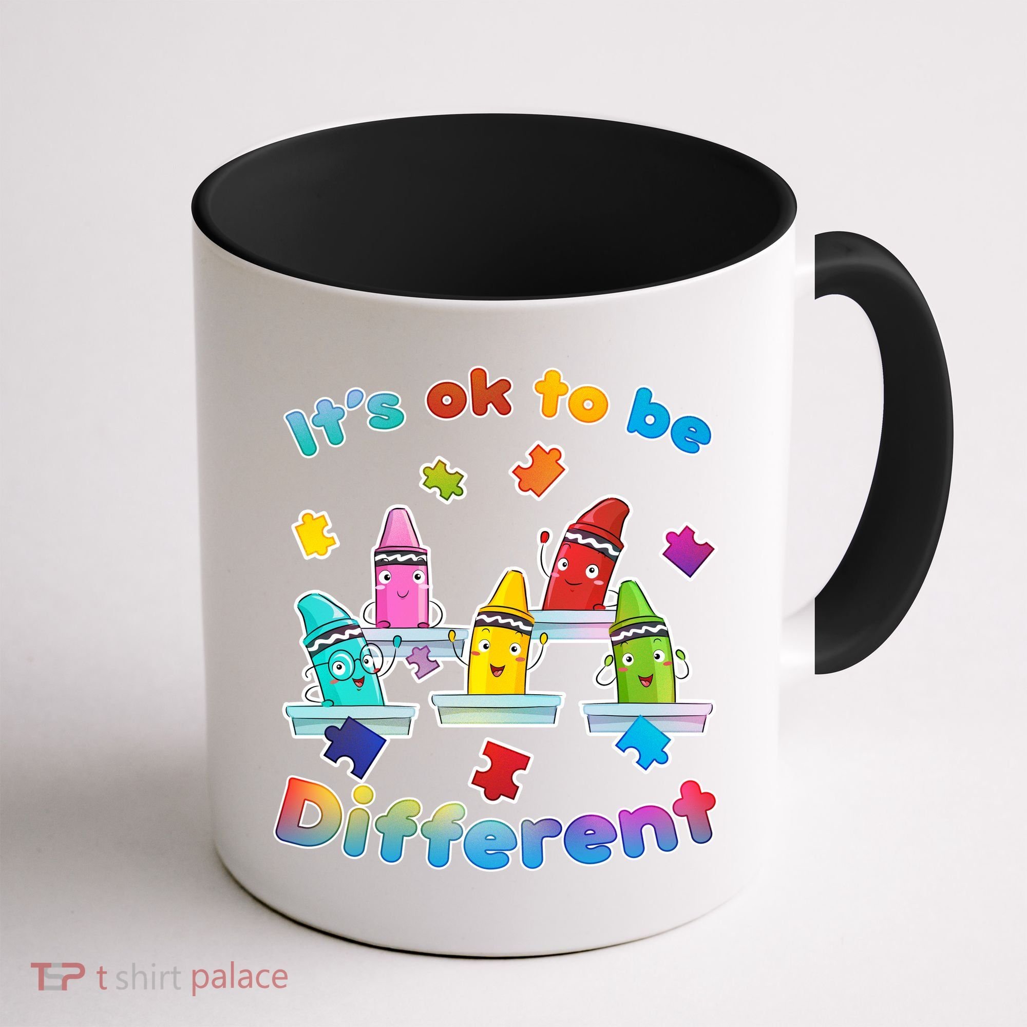 Autism - It's Ok To Be Different Crayons Coffee Mug