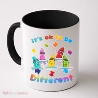 Autism - It's Ok To Be Different Crayons Coffee Mug thumb 0