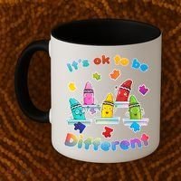 Autism - It's Ok To Be Different Crayons Coffee Mug thumb 2