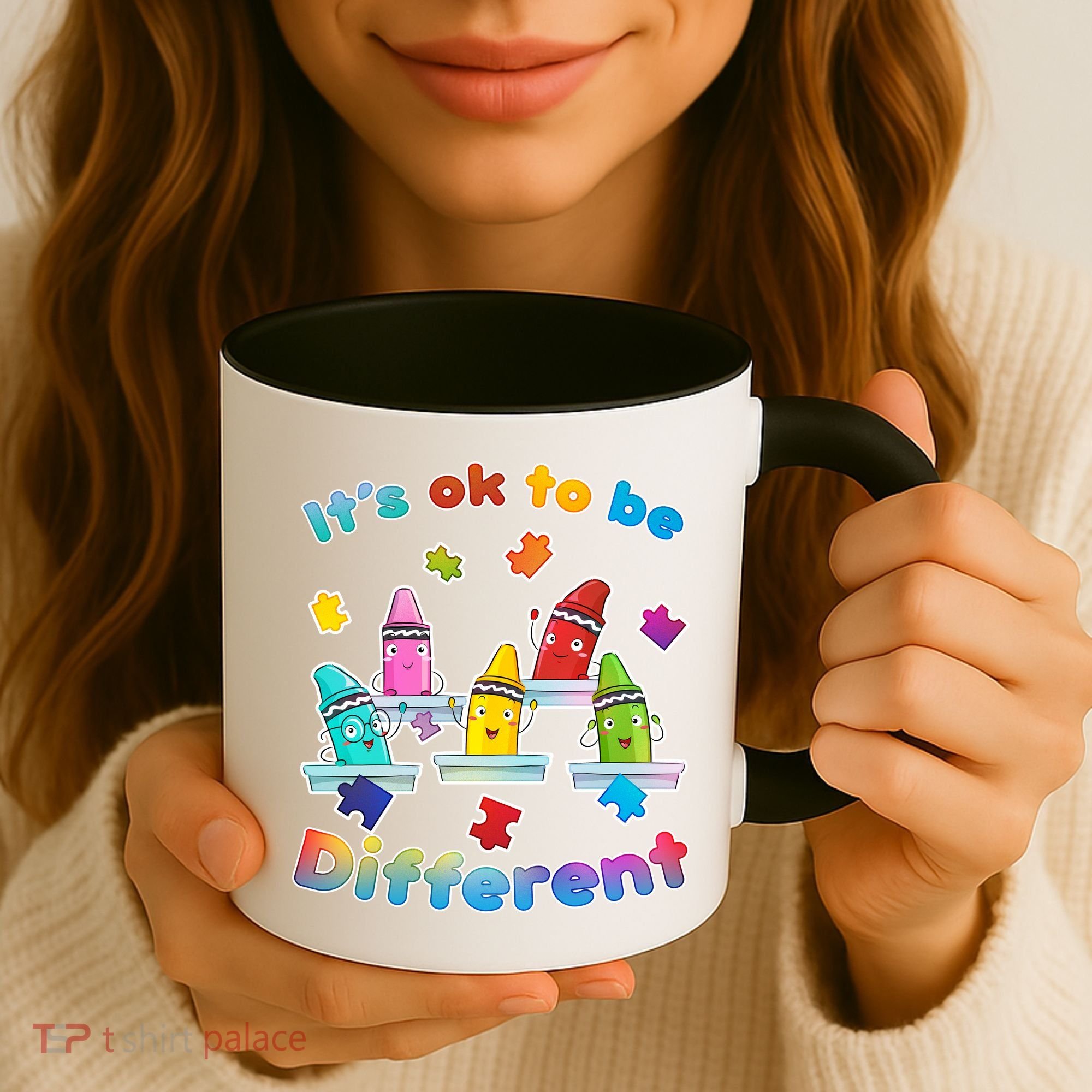 Autism - It's Ok To Be Different Crayons Coffee Mug