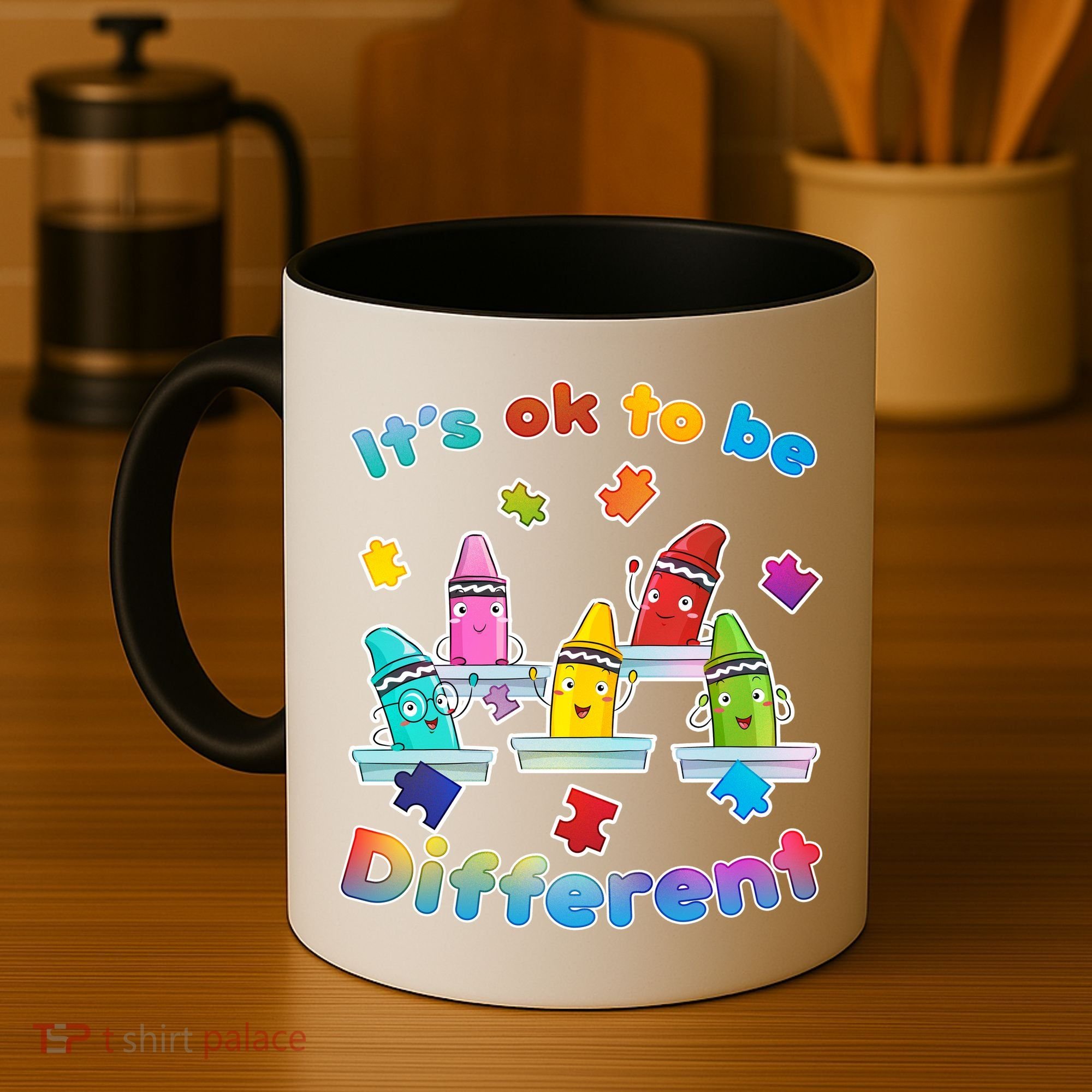 Autism - It's Ok To Be Different Crayons Coffee Mug