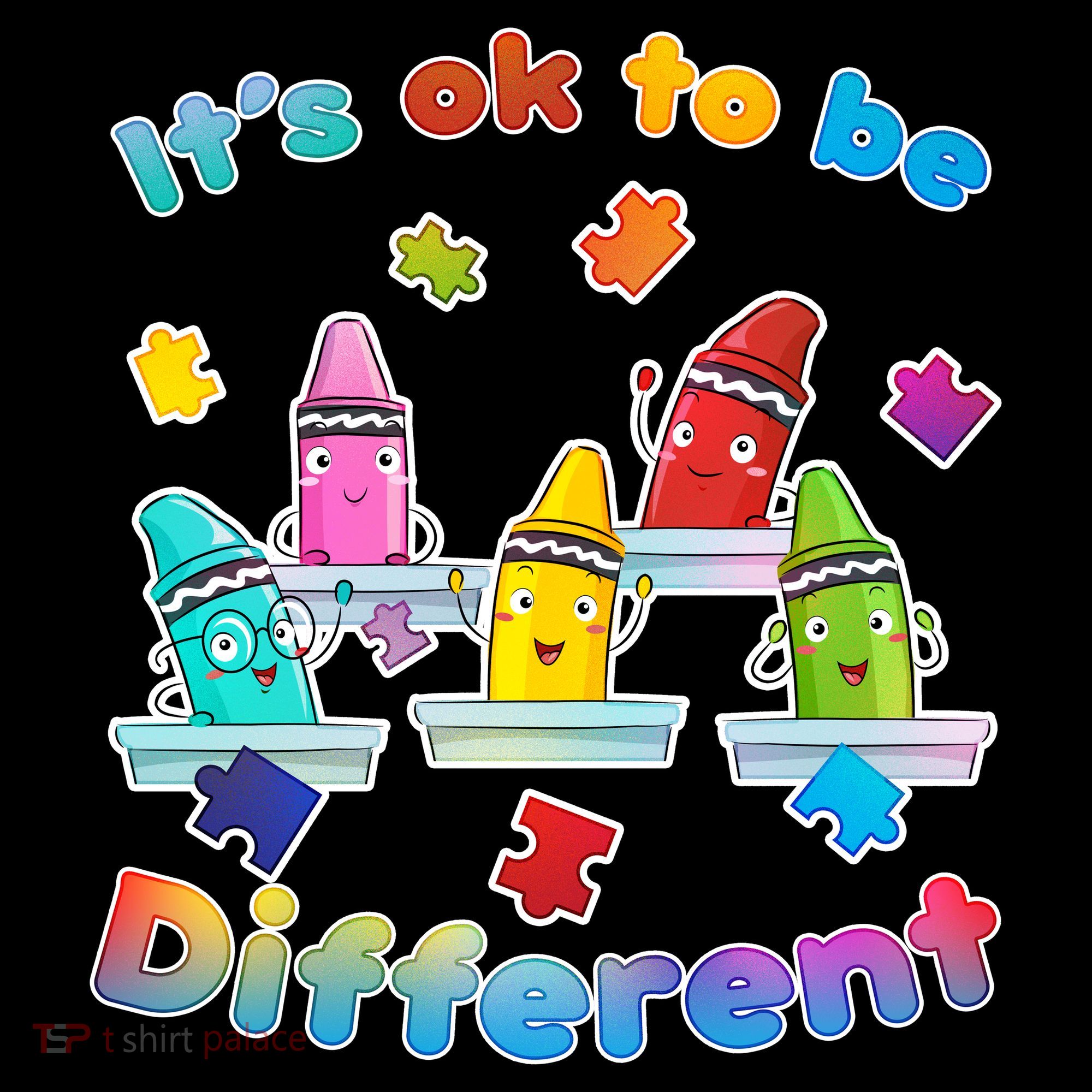 Autism - It's Ok To Be Different Crayons Coffee Mug