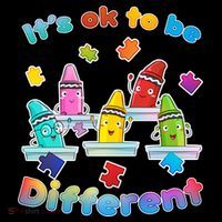 Autism - It's Ok To Be Different Crayons Women's Hoodie thumb 2