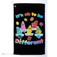 Autism - It's Ok To Be Different Crayons Golf Towel thumb 0