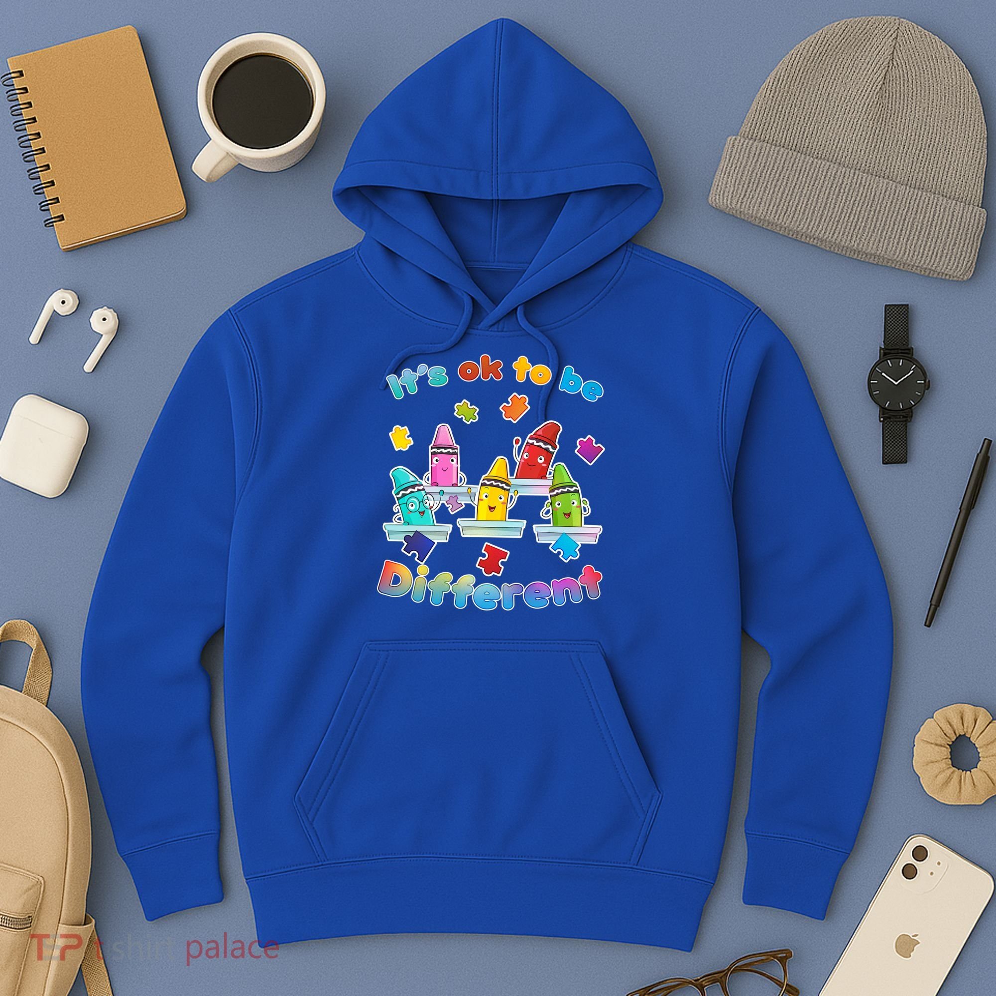 Autism - It's Ok To Be Different Crayons Hoodie