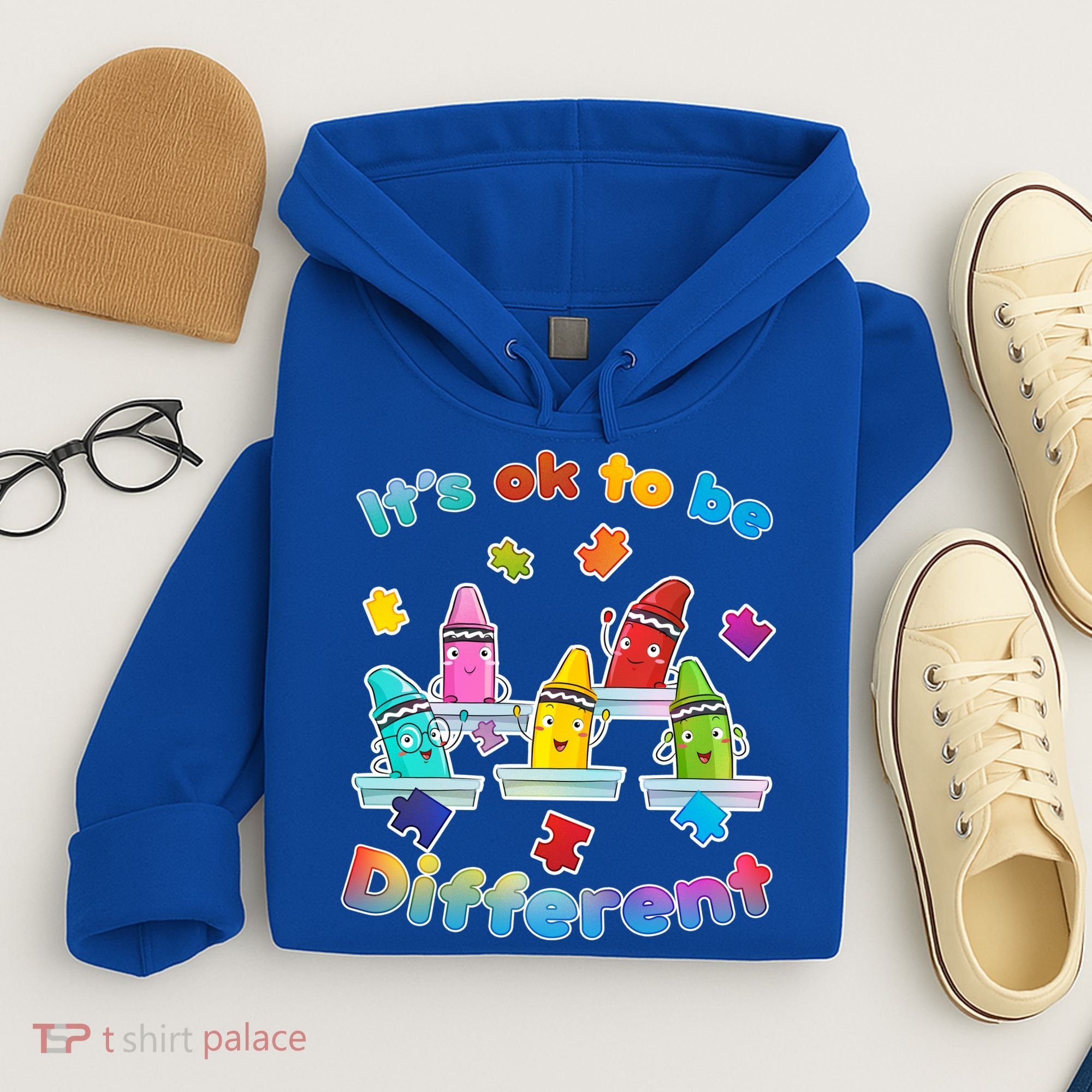 Autism - It's Ok To Be Different Crayons Hoodie