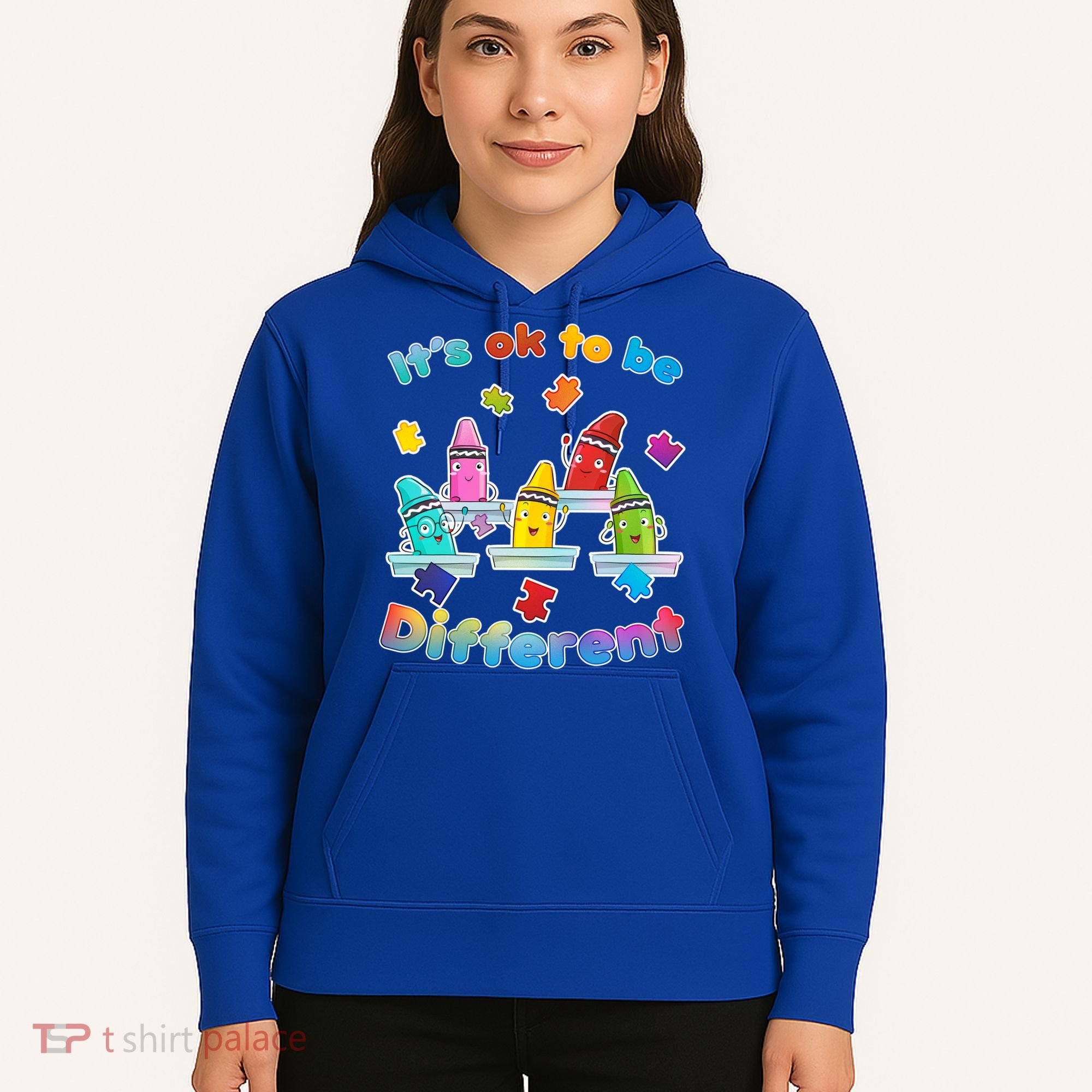 Autism - It's Ok To Be Different Crayons Hoodie