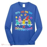 Autism - It's Ok To Be Different Crayons Long Sleeve Shirt thumb 0