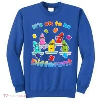 Autism - It's Ok To Be Different Crayons Sweatshirt thumb 0