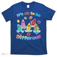 Autism - It's Ok To Be Different Crayons T-Shirt thumb 0