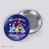 Autism - It's Ok To Be Different Crayons Button thumb 0