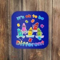 Autism - It's Ok To Be Different Crayons Coaster thumb 0